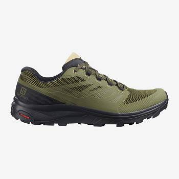 Salomon Férfi OUTLINE WIDE GTX Túracipő Olivazöld